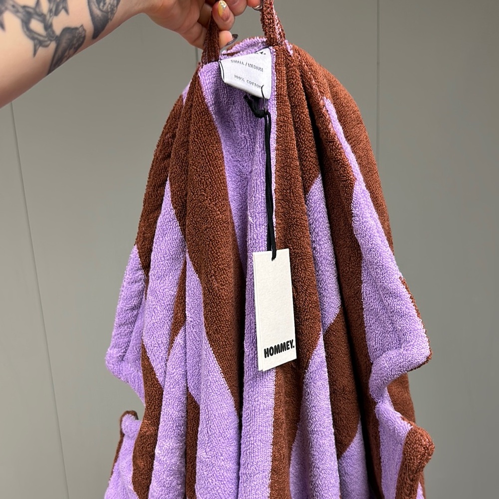 HOMMEY Purple and Brown Robe